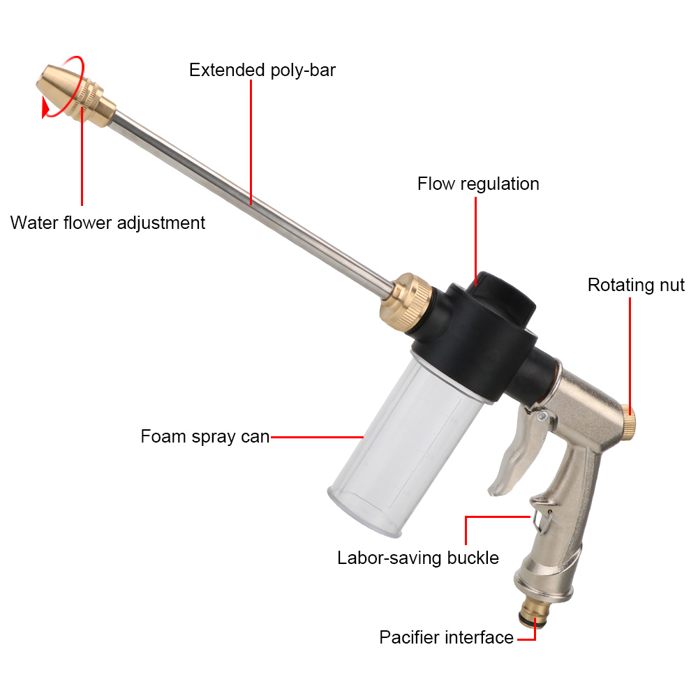 Lave-mousse longue pour voitur - Pressure Washer Foam Gun avis et prix